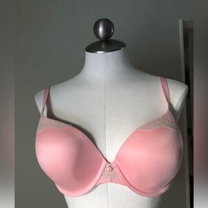 Victoria’s Secret Lined Demi Bra Pink & Champagne Lace Bra 38D